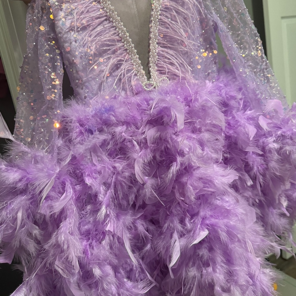 Lavender Feathered Kids Costume